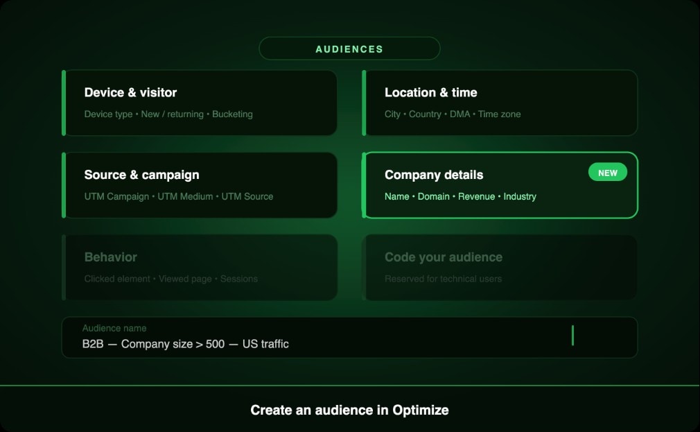 Create an audience
