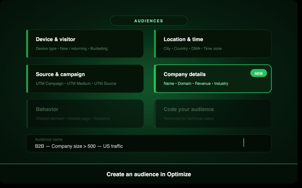 Create an audience
